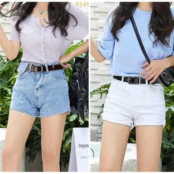 [2 Pack] Leather Belt Women - Womens Leather Belt with Pin - Picture 4 of 7